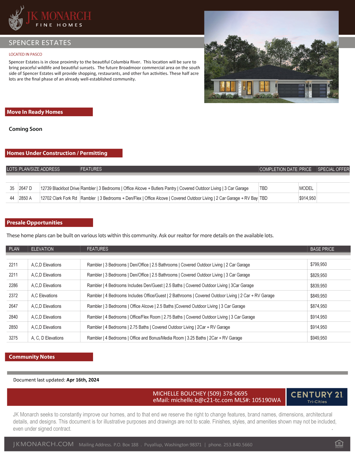 South Hill Estates Inventory